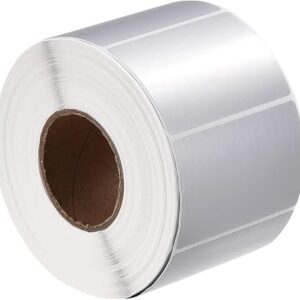 Silver Non tearable Labels Glossy 60mm x 40mm - 500 /Roll
