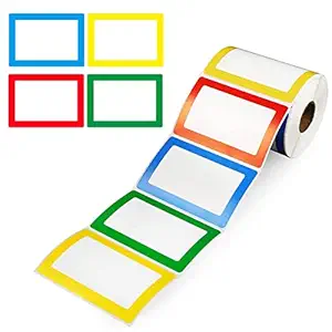 Color Barcode Label Stickers, 3.5"x2.3" Self Adhesive Tags