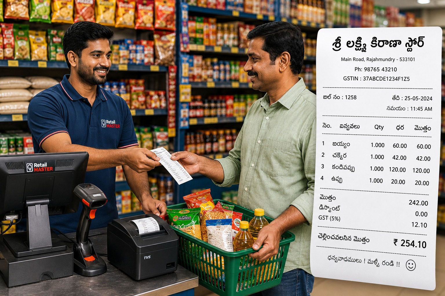 Retail Master Supermarket Billing Software Dashboard